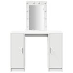 vidaXL Table de Toilette Blanc 102 x 33 x 135 cm Bois d'ingénierie