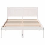 vidaXL Cadre de lit Blanc 140 x 190 cm Bois de pin massif