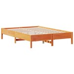 vidaXL Lit bibliothèque sans matelas cire marron 160x200 cm pin massif