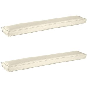 vidaXL Set de coussins de palette 2 pc Tissu Oxford Crème