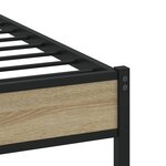 vidaXL Cadre de lit en métal sans matelas chêne sonoma 90x200 cm