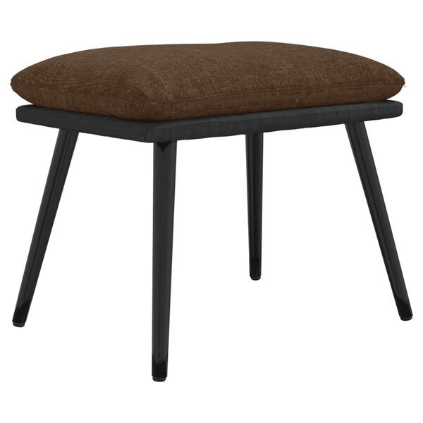 vidaXL Repose-pied Marron 45x29 5x35 cm Tissu et similicuir