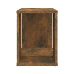 vidaXL Meuble TV Chêne fumé 60x24x32 cm Bois d'ingénierie