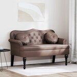 vidaXL Banc Chesterfield Marron 120 5 x 65 x 75 cm Simili cuir