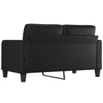vidaXL Canapé à 2 places Noir 140 cm Similicuir