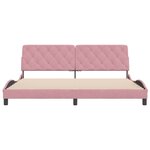 vidaXL Cadre de lit sans matelas rose 200x200 cm velours