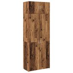 vidaXL Armoire de rangement 3 Pièces Bois ancien