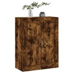vidaXL Armoire murale chêne fumé 69 5x34x90 cm bois d'ingénierie