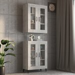 vidaXL Armoire murale suspendue Gris béton 69 5x34x90 cm