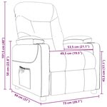 vidaXL Fauteuil de massage Noir Tissu
