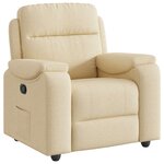 vidaXL Fauteuil inclinable Crème Tissu