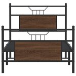 vidaXL Cadre de lit sans matelas chêne marron 90x190cm bois ingénierie