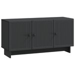 vidaXL Meuble TV Noir 99 x 34 5 x 50 cm Bois d'ingénierie