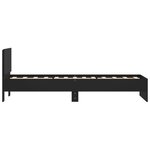 vidaXL Cadre de lit avec tête de lit noir 75x190 cm bois d'ingénierie