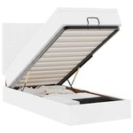 VidaXL Lit ottoman avec matelas blanc 100x200 cm similicuir