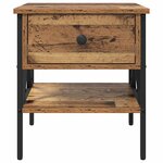 vidaXL Table de chevet avec tiroir Bois ancien 40 x 42 x 45 cm
