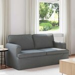vidaXL Canapé Gris foncé 142 x 80 x 85 cm tissu