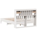 vidaXL Lit bibliothèque sans matelas blanc 135x190 cm bois pin massif