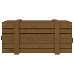vidaXL Boîte de rangement Marron miel 91x40 5x42 cm Bois massif pin