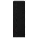 vidaXL Buffet chêne noir 80x35x99 cm bois d’ingénierie