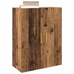 vidaXL Armoire Murale 2 Pièces Bois ancien 69 5 x 34 x 90 cm