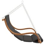 vidaXL Chaise balançoire avec coussin bois d'épicéa avec finition teck