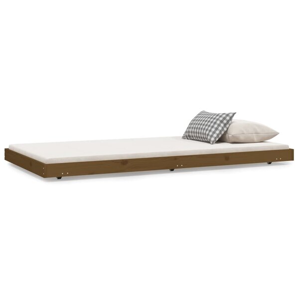 vidaXL Cadre de lit Marron miel 80x200 cm Bois de pin massif