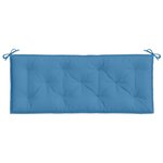 vidaXL Coussin de banc de jardin bleu mélangé 120x50x7 cm tissu