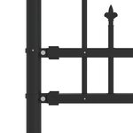vidaXL Clôture de jardin avec sommet de lance Noir 115 cm