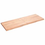 vidaXL Étagère murale marron clair bois chêne massif traité