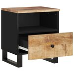 vidaXL Table de chevet Bois de manguier solide et bois d'ingénierie