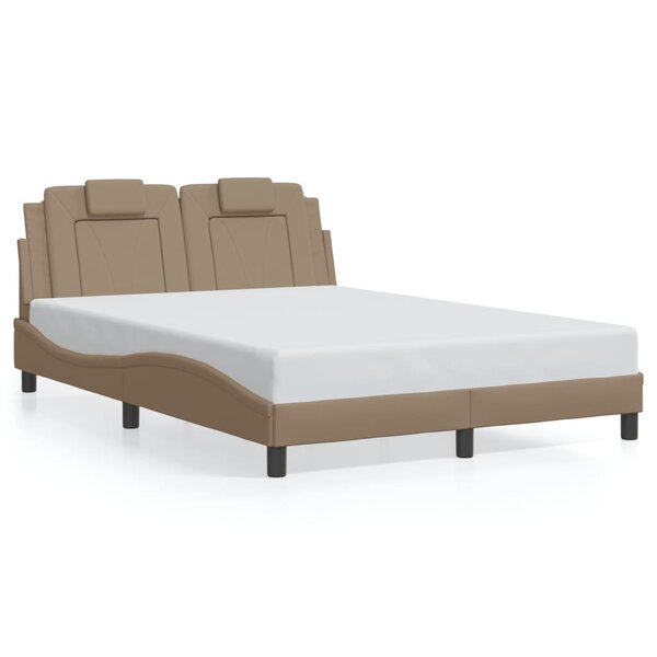 VidaXL Cadre de lit sans matelas cappuccino 140x200 cm similicuir
