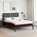 vidaXL Matelas Blanc et Gris 140 x 190 cm Mousse à Mémoire