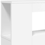 vidaXL Tête de lit à LED blanc 120x18 5x103 5 cm bois d'ingénierie