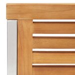 vidaXL Chaises de jardin avec coussins lot de 2 Teck solide et acier