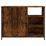 vidaXL Buffet chêne fumé 100x33x75 cm bois d'ingénierie