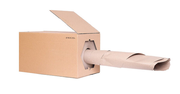 Lot de 2 rouleaux de papier de calage en kraft brun 40cm x 250m