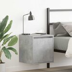 vidaXL Table de chevet murale gris béton 38x34x40 cm
