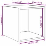 vidaXL Meuble mural avec étagère 2 Pièces chêne artisanal 37 x 37 x 37 cm