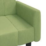 vidaXL Canapé-lit à 2 places vert clair velours