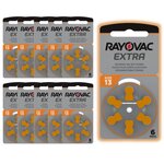 60 piles auditives rayovac 13  10 plaquettes (pr48)