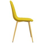 vidaXL Chaises à manger lot de 6 Jaune moutarde Velours