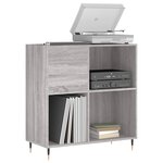 vidaXL Armoire à disques sonoma gris 84 5x38x89 cm bois d'ingénierie