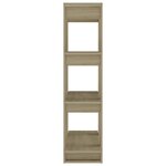 vidaXL Bibliothèque/Séparateur de pièce Chêne Sonoma 80x30x123 5 cm