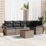 vidaXL Ensemble de canapé de jardin 6 Pièces Gris 55 x 55 x 37 cm