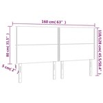 vidaXL Tête de lit à LED Rose 160x5x118/128 cm Velours