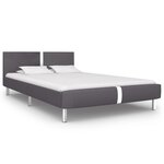 vidaXL Cadre de lit Gris Similicuir 140x200 cm