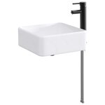 vidaXL Lavabo de salle de bains Noir Mat 36 5 x 36 5 x 13 cm métal