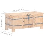 vidaXL Coffre 90x40x40 cm Bois d'acacia solide
