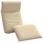 vidaXL Chaise longue pliante beige 175x54x8 5 cm tissu oxford